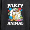 Women's - Garfield - Party Animal Lightweight French Terry Wide Neck Long Sleeve Shirt - 2 of 4
