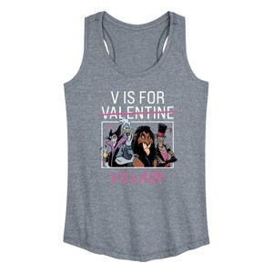 Women's - Disney Villains - Valentine's Day Graphic Racerback Tank - 1 of 4