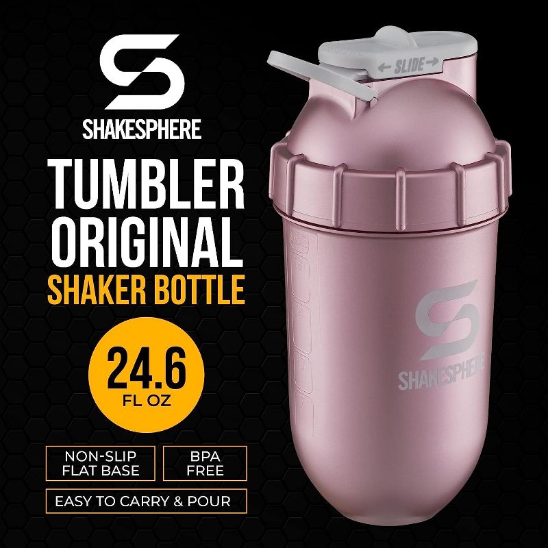 SHAKESPHERE Tumbler Original: Protein Shaker Bottle and Smoothie Cup, 24 oz - Bladeless Blender Cup Purees Raw Fruit with No Blending Ball, 2 of 11
