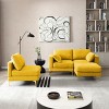 VASIP Modern L-Shaped Sectional Sofa - Sunshine Yellow Upholstered Fabric, Cozy Leisure Design for Contemporary Living Room - 3 of 4