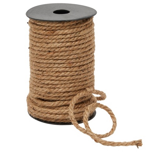 Bright Creations 100 Feet 5mm Thick Twisted Nautical Rope for Crafts and  Gift Wrapping - Decorative Hemp Jute String Twine (Brown)