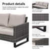 Belord 9 Piece Outdoor Sectional Furniture Set, All Weather Outdoor Conversation Set with L-Shape Sectional Sofa, Patio Couch, and Swivel Patio Chair - 3 of 4