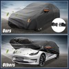 Unique Bargains 210T Polyester Outdoor Full Car Cover Black - 4 of 4