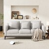 80.5''W Modern Upholstered Sofa Couch with Wood Frame, 3-Seater Fabric Sofa for Living Room & Apartment - ModernLuxe - 2 of 4