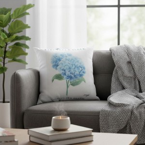 Floral Blue Climaweave Pillow– 18 Inch by Manual Woodworkers and Weavers - 1 of 3