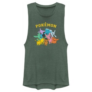 Juniors Womens Pokemon Eeveelutions Festival Muscle Tee - 1 of 4