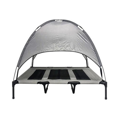 Midlee Grey Dog Cot with Canopy Elevated Pet Bed - image 1 of 4