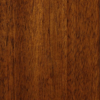 Walnut Finish Swivel Barstool with Faux Leather Seat