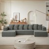 NicBex Modern 128" Chenille Sectional Sofa Modular U Shape Sofa Couch with Pillows for Living Room Apartment - 3 of 4