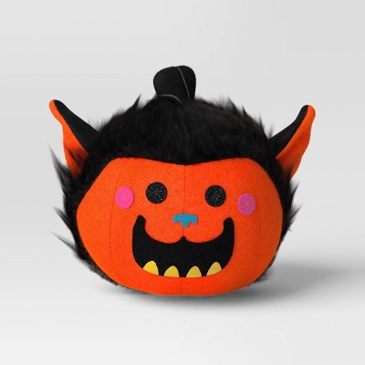 Fabric Pumpkin and Werewolf Figurine - Hyde and EEK! Boutique™ Orange