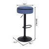 CAVINAS Adjustable Swivel Bar Stool with Hidden Storage, PU Leather Seat, 28"-36.2" Height Range, Set of 2 Armless Bar Chair with Metal Frame - 4 of 4