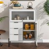 VYNXARIA Elegant Multi-Functional Sideboard with 3 Drawers and Glass Door - 2 of 4