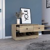 Vynxaria Light Oak Rectangle 2-Shelf 2-Drawer Storage Bench - 2 of 4