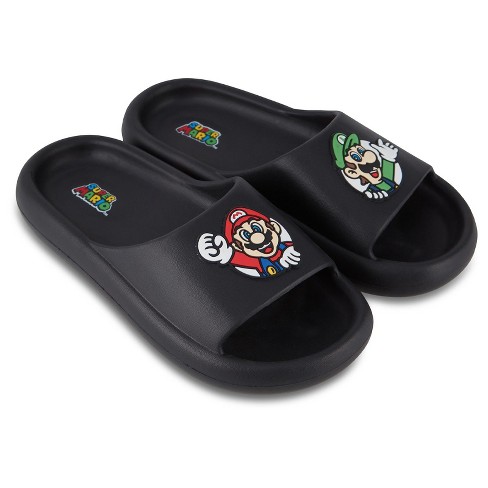 Mens Nintendo Mario Slide Sandals - Super Mario Shoes - Mario, Luigi, Kirby and Donkey Kong Slide Sandals Shoes - image 1 of 4