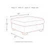 Accrington Oversized Ottoman Granite: Plush Textured Polyester, Wood Frame - Signature Design by Ashley - 4 of 4