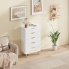 Dresser for Bedroom, Fluted Dressers & Chest of Drawers, Wooden Storage Organizer with Gold Metal Handles & Legs for Living Room, Entryway - 2 of 4