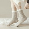 Anna-Kaci Women's 3 - Pack Cable Knit Crew Socks with Soft Comfortable Fabric and Contrast Cuff Detail - 2 of 4