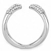 Slickblue Clear CZ Cuff Ring in Polished Stainless Steel - Open Adjustable Band, Women's Ring, Size 5-10 - 4 of 4