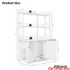 Large Cat Litter Box Enclosure w/ Storage Shelf 2-in-1 Hidden Litter Box Furniture with Scratch Pad House Cat Box Washroom for Livingroom Entryway - 3 of 4