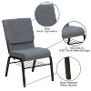 Emma and Oliver 18.5"W Church/Reception Guest Chair with Book Rack - 3 of 4