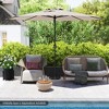 Costway 12 FT Patio Umbrella Outdoor Market Umbrella with Crank Handle 8 Sturdy Ribs Coffee/Beige/Red/Navy/Gray - 2 of 4