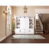 ORRD White Sliding Barn Door Entryway Cabinet with Storage, Hallway Organizer for Modern Farmhouse & Industrial Living Room - 4 of 4