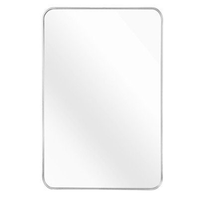 SEVOBAL Bathroom Vanity Mirrors Sleek Silver Rectangle Mirror with Shatterproof Safety Durable and Lightweight, Silver, 36"*24"*1.1"