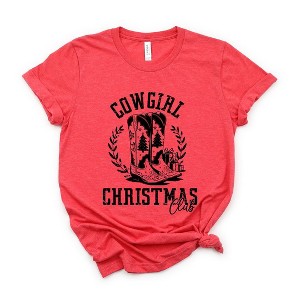 Simply Sage Market Women's Cowgirl Christmas Club Short Sleeve Graphic Tee - 1 of 4