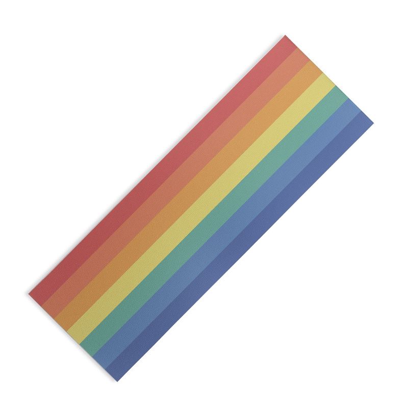 AvenieVintage Rainbow Stripes (6mm) 70" x 24" Yoga Mat - Society6, 1 of 4