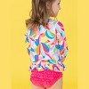 RuffleButts Girls UPF50+ Long Sleeve Rash Guard Bikini - 4 of 4