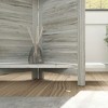 Resenkos 4-Panel 67" Tall Wood Privacy Screen Room Divider - 3 Shelves, Folding Storage for Bedroom, Distressed - 2 of 4