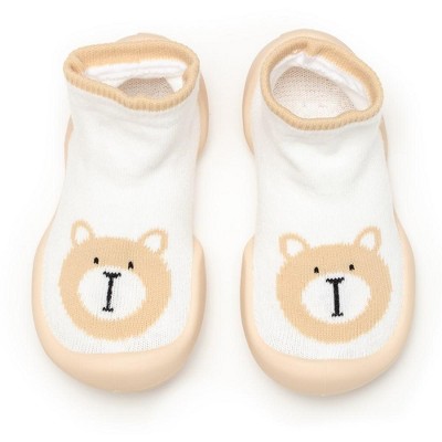 Komuello Toddler Boy/ Girl First Walk Sock Shoes Mini Bear