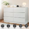 QingMoon 6 Drawer Modern Bedroom Dresser, Storage Tower Clothes Organizer Closet, Cabinet with Concealed Handles, for Bedroom, Living Room, Entryway - 4 of 4