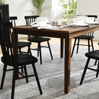 Henry 60" Brown Matte Solid Wood Dining Table for Six
