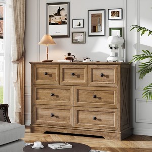Farmhouse Wood Dresser for Bedroom - 1 of 4