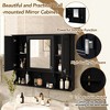 NicBex 35" x 28" Wall Mounted Bathroom Medicine Cabinet,Medicine Cabinet with Mirror,Mirrored Bathroom Wall Cabinet with Doors and Open Shelves - 4 of 4