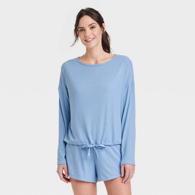 Image of Women's Beautifully Soft Ribbed Pajama Set - Stars Above™ Blue S