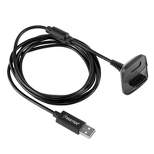 Insten Charging Cable for Microsoft Xbox 360 Wireless Controller, Black
