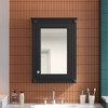 MOEPISY Wall Mounted Bathroom Storage Cabinet with Mirror, Medicine Cabinet with Height Adjustable Shelf Black - 2 of 4