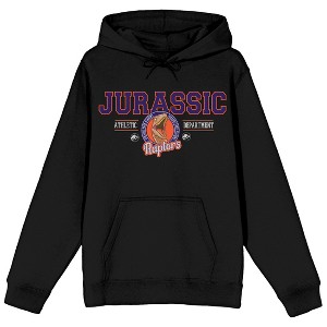 Jurassic Park Jurassic Raptors Athletic Department Adult Black Long Sleeve Hooded Sweatshirt - 1 of 3