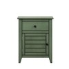 JANSNO Antique Green Nightstand with Drawer - Small Storage End Table for Living Room or Bedroom - 4 of 4