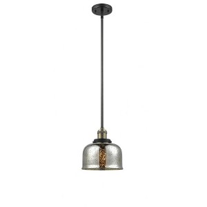 Bell - 1 Light Stem Hung Mini Pendant In Industrial Style-10 Inches Tall and 8 Inches Wide - 1 of 1