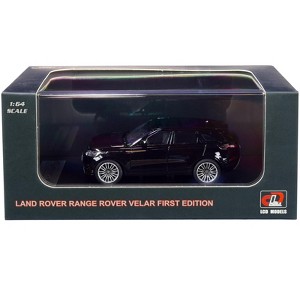 Land Rover Range Rover Velar First Edition with Sunroof Black Metallic 1/64 Diecast Model Car by LCD Models - 1 of 4