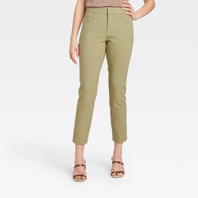 Women's High-Rise Skinny Ankle Pants - A New Day™ Olive Green 18