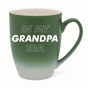 Elanze Designs In My Grandpa Era Two Toned Ombre Matte 10 ounce New Bone China Coffee Tea Cup Mug For Your Favorite Morning Brew, Green and White - 1 of 4