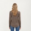 Anna-Kaci Women's Long Sleeve V-Neck Knit Top with Curved Hem and Relaxed Fit - 2 of 4