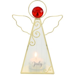 Pavilion Gift Company- July - 6.5" Angel Tealight Candle Holder Religion Birthday Zodiac Leo Birthstone Gift - 1 of 4