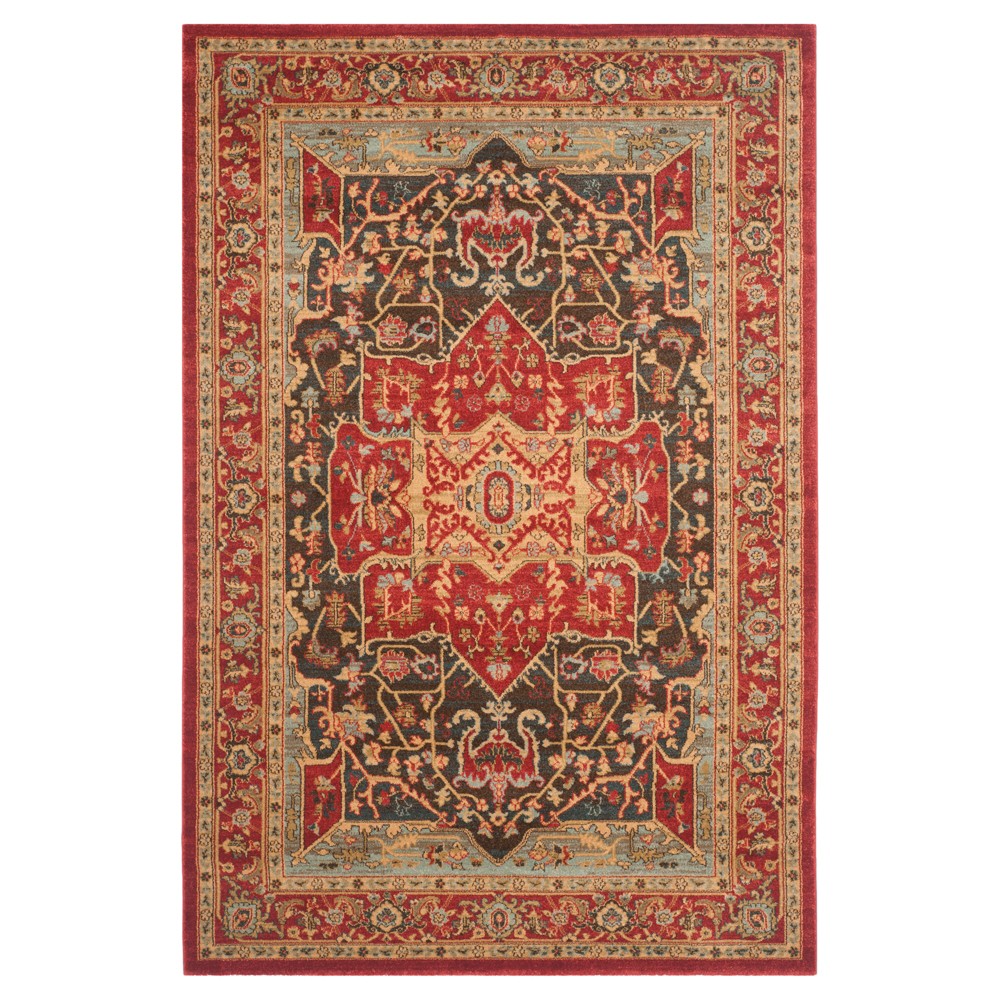 Hawly Area Rug - Red/Red (5'1inx7'7in) - Safavieh