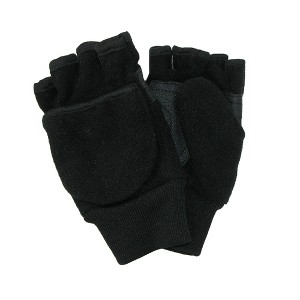 CTM Kids' 4-7 Fleece Flip Top Fingerless Gloves and  Mitten - 1 of 4