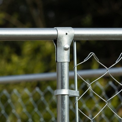 Large Galvanized Steel Outdoor Dog Kennel with Waterproof Cover